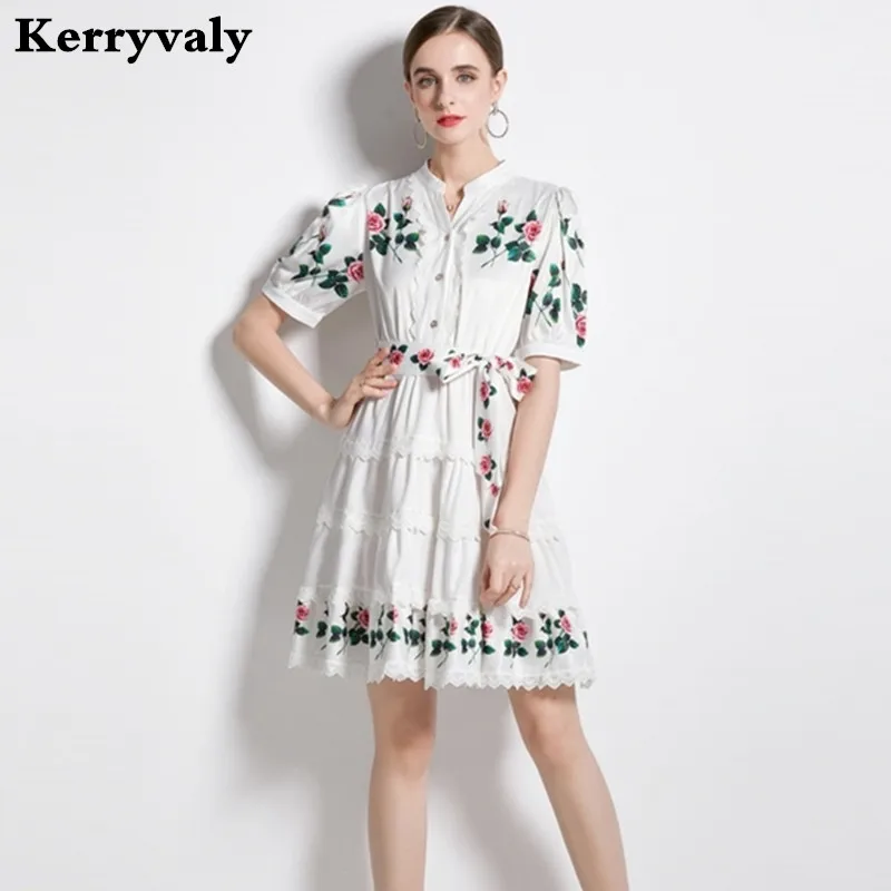 Женское винтажное платье с высокой талией летнее пляжное готическое цветочным