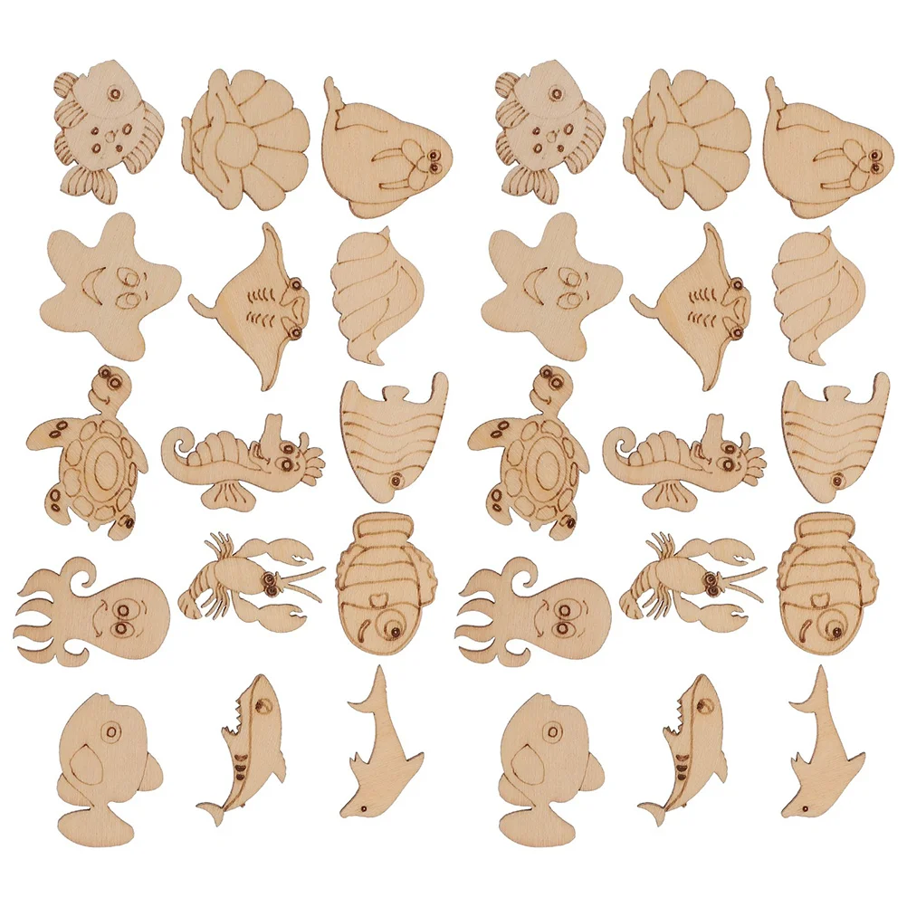 

Wood Cutouts Wooden Animal Unfinished Fish Ocean Diy Shapes Cutout Slices Craft 3D Crafts Sea Animals Nauticalembellishments