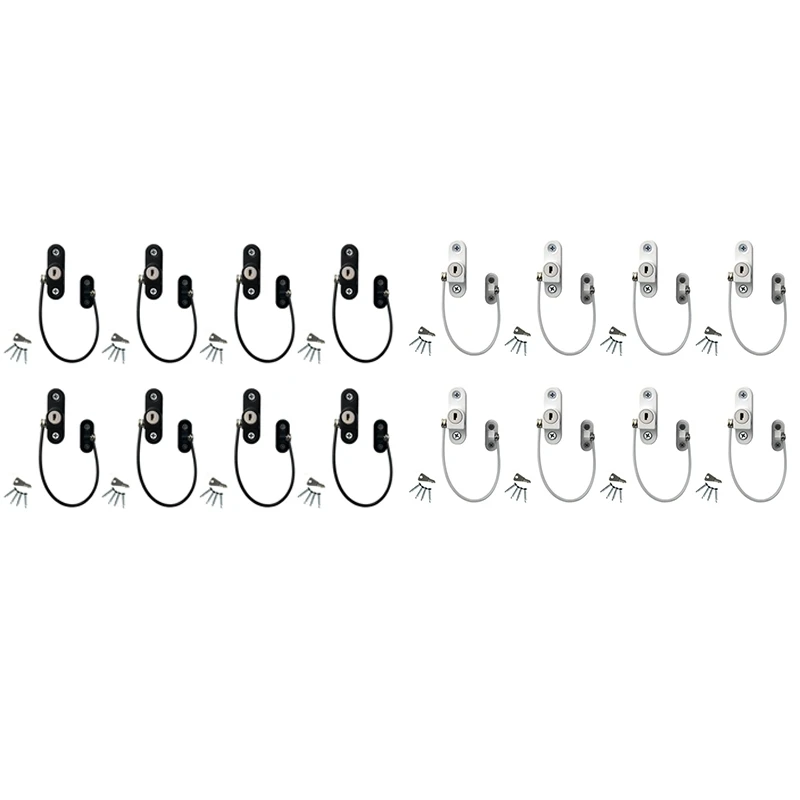 

8 шт., регулируемые блокираторы окон для защиты детей