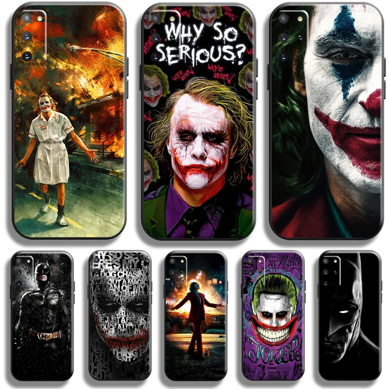 

Marvel Bat-Man Joker Clown For Samsung Galaxy S21 S20 FE Ultra S21 S20 Plus 5G Phone Case Black Funda Coque Silicone Cover