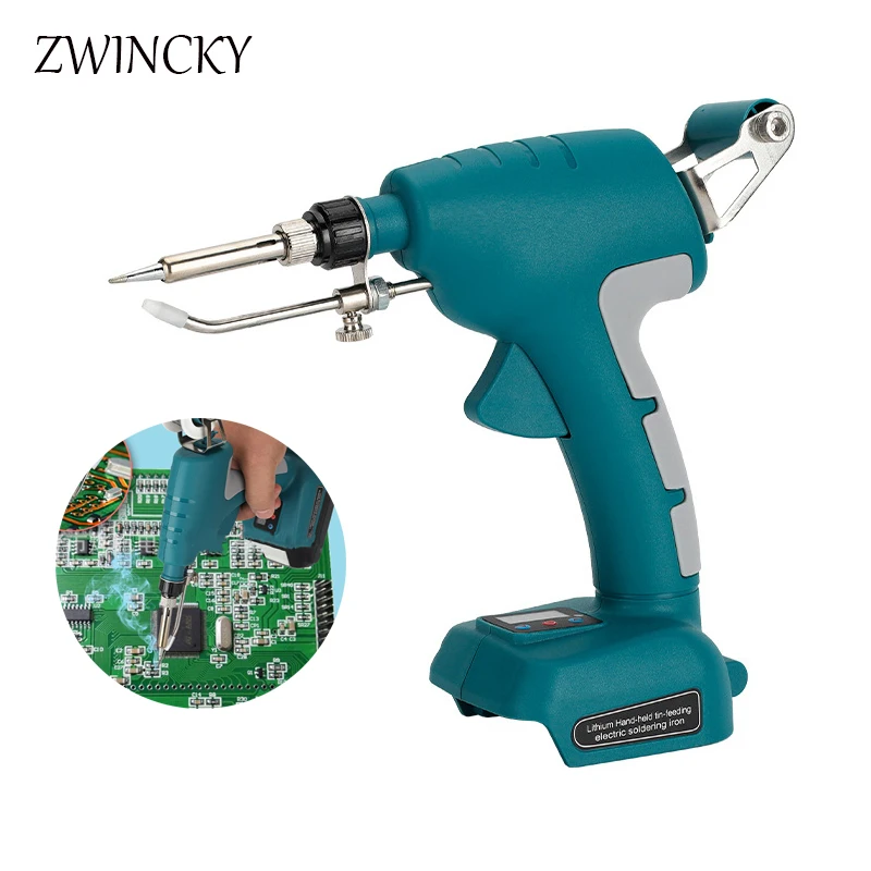 

Электрический паяльный пистолет с автоматической подачей олова и Регулируемой Температурой 200-460 ℃, сварочные инструменты для технического обслуживания, аккумулятор Makita 18 в