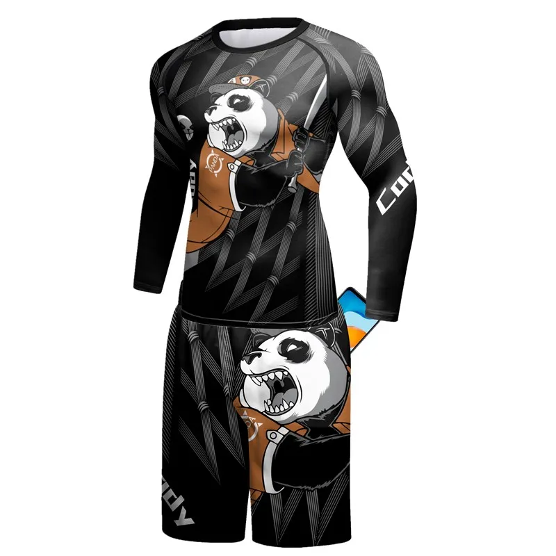 Мужские футболки Jiu Jitsu Rashguard шорты для ММА компрессионные майки Boxeo кикбоксинга