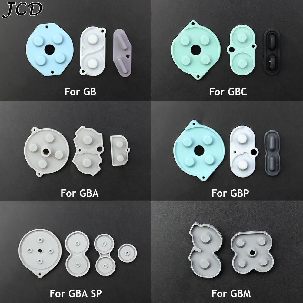

JCD 1set Rubber Conductive Buttons for Game Boy Classic GB GBC GBA GBP GBM GBA SP Silicone Start Select Keypad A-B D-pad button
