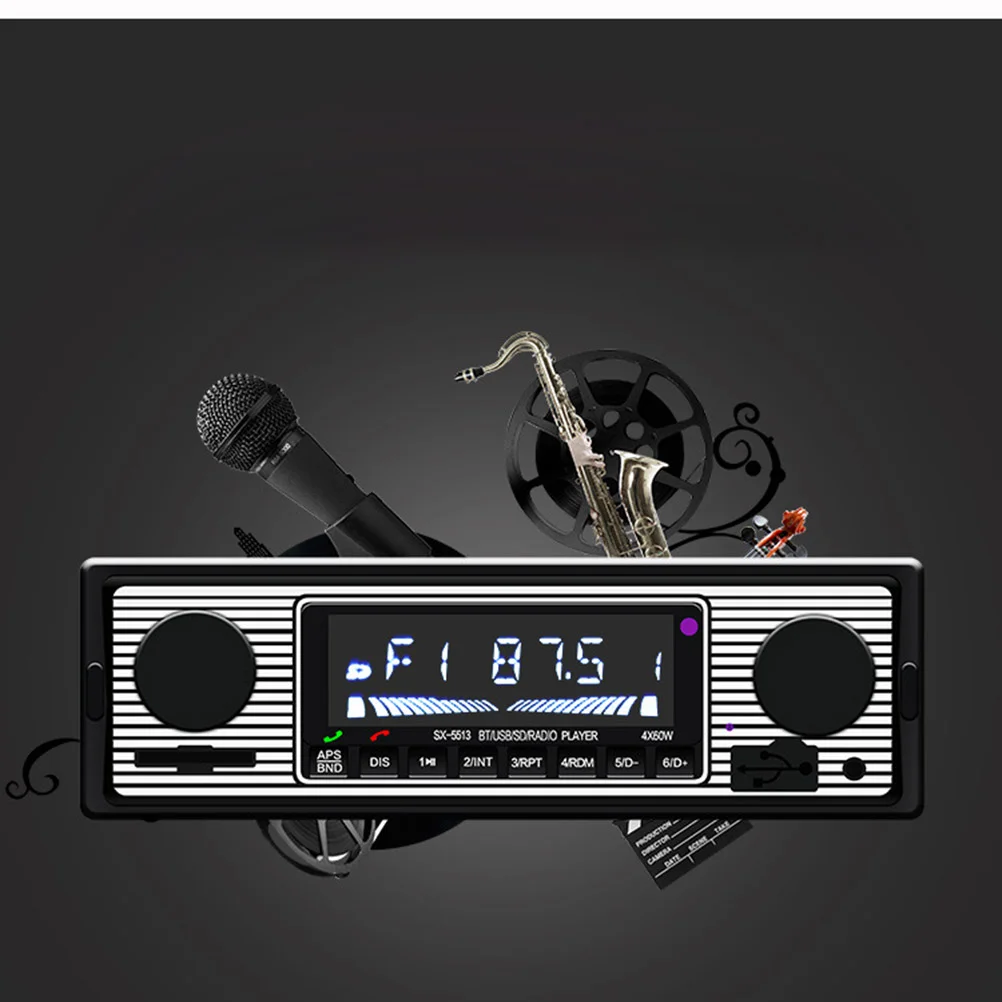 

LCD Display AUX IN Wireless HiFi Player USB Car Player (Black)