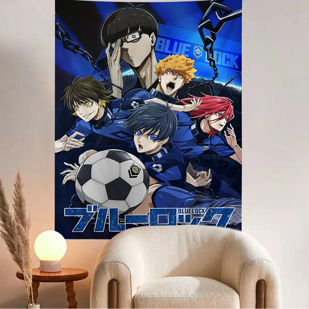 Аниме гобелен с синим замком художественная печать богемные настенные гобелены