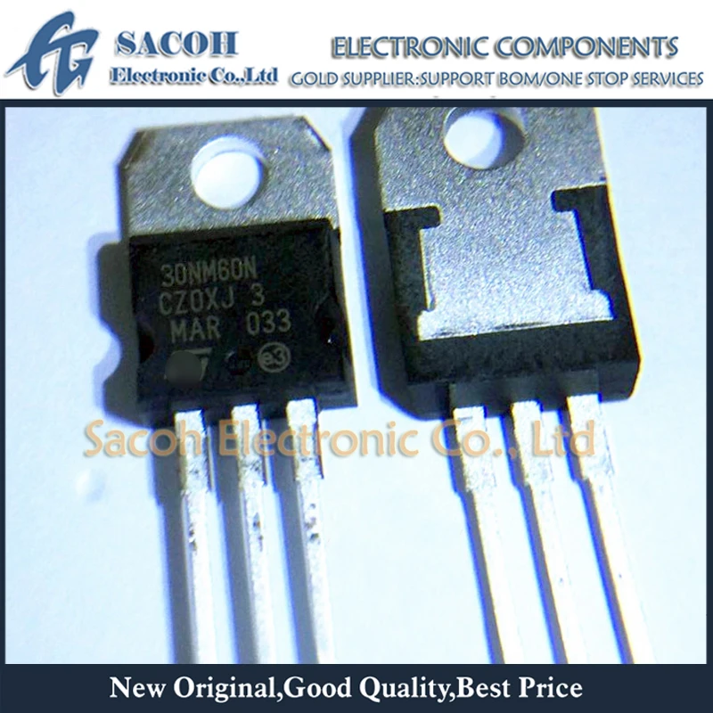 10Pcs STP30NM60ND 30NM60ND or STP30NM60N 30NM60N TO-220 30A 600V Power MOSFET