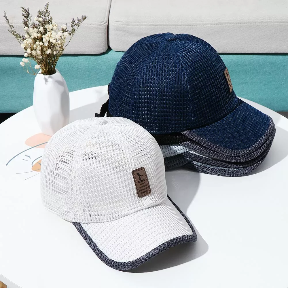 

Men Polyester Baseball Cap Quick Dry Mesh Outdoor Running Hat Waterproof Adjustable UV Protection Breathable Cool Cap