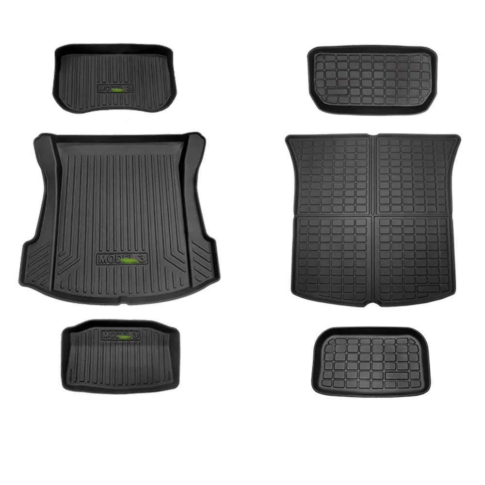 

Shanghai Sanfu Car Accessories Fit For Te sla Model Y T3Y-1003 3/Y 3pcs Trunk Mat Waterproof Non-Slip Fully Surrounded Back Box