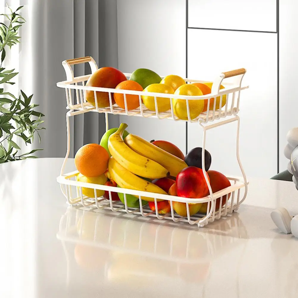 

Durable Fruit Vegetable Holder Rectangular Storage Stand Rust-proof Fruit Vegetable Holder Storage Stand Containing