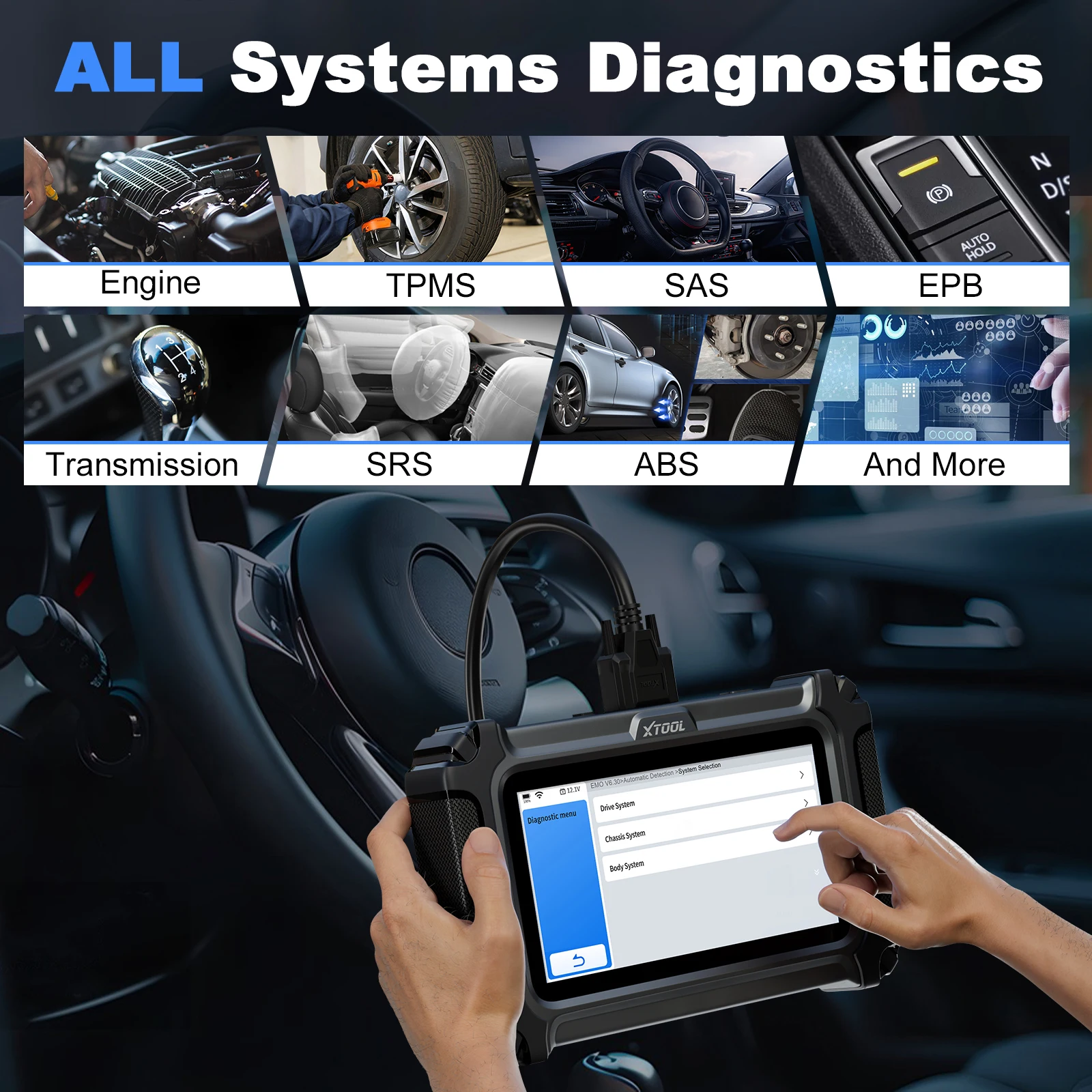 Сканер OBD2 XTOOL D6S бесплатное обновление 30 + хранители инструмент для поискового