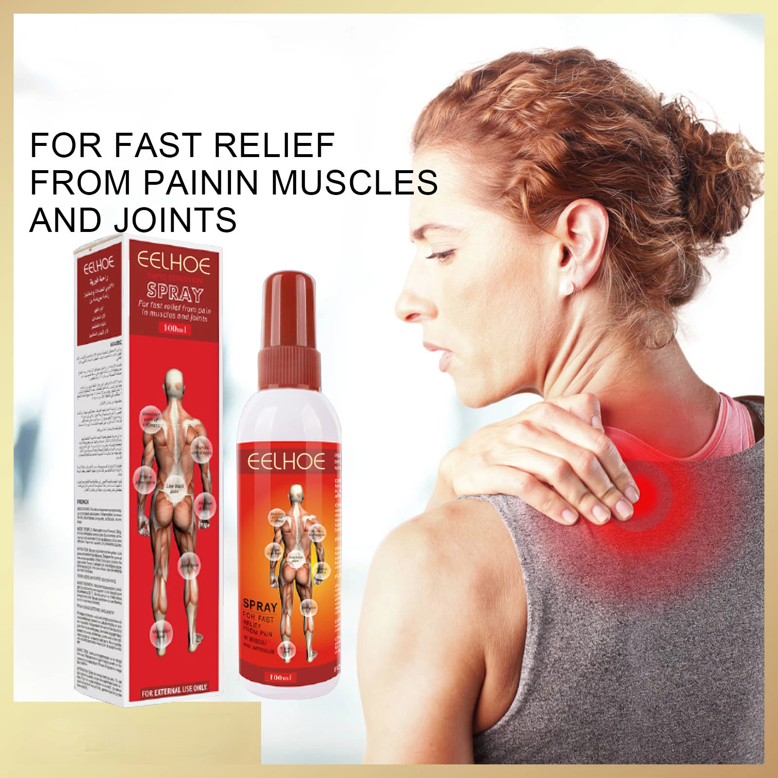 

100ML Chinese Medicine Cervical Lumbar Health Care Joint Pain Bruises Herbal Mist Instant Pain Relief Shoulder Leg Back Spray