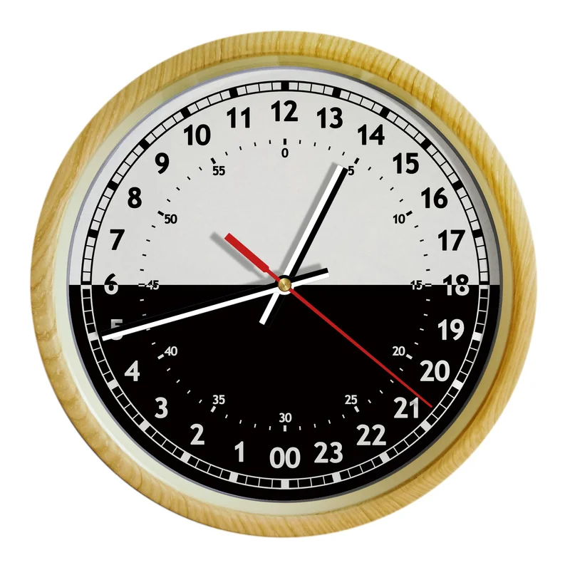 

New Arrival 24 Hour Dial Design 12 Inches Step Creative Modern Fashion Decorative Round Wall clock