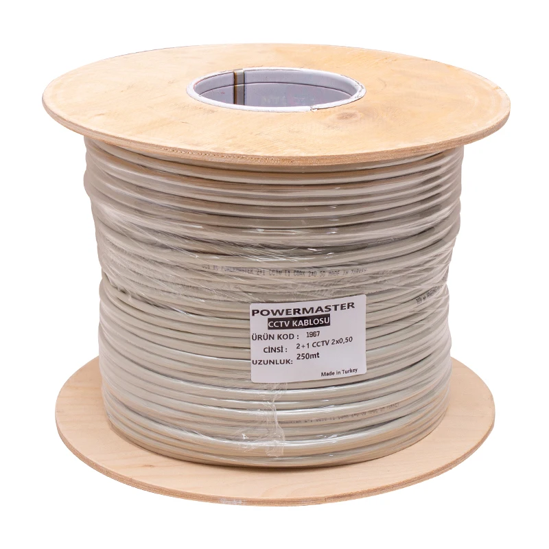 Кабель камеры видеонаблюдения 2 + 1 2X0.50 мм 250 метра POWERMASTER