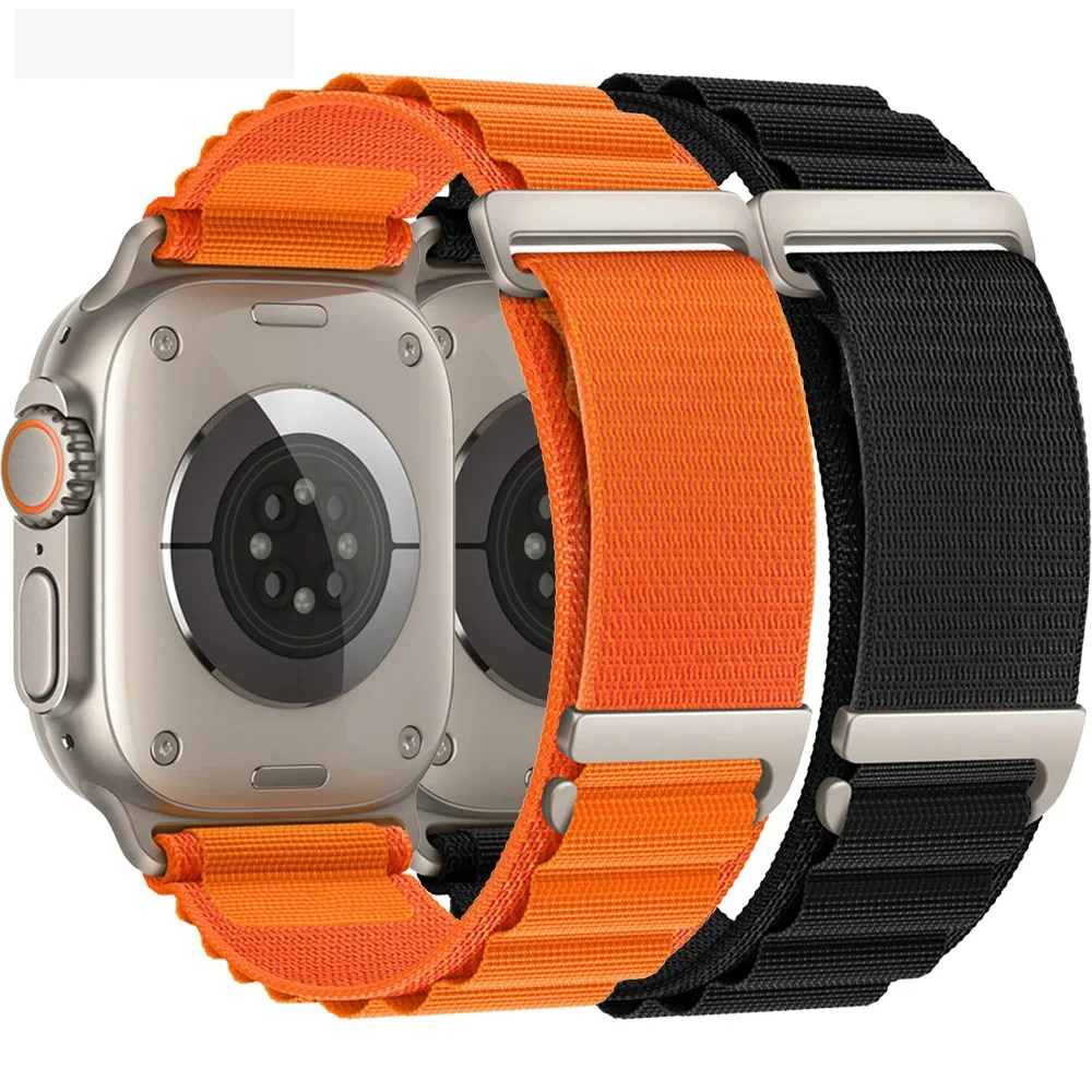 Ремешок Alpine для Apple Watch Ultra 2/1 Band 49 мм 45 44 м 42 41 40 38 нейлоновый браслет IWatch 9 8 7 6 5 4 3 SE