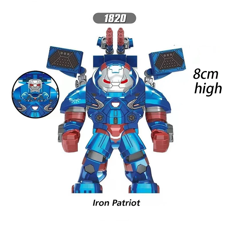 

Xh1802 Anti-Hulk Mecha Action Figures Iron Man Building Blocks Robot Soldiers Military Weapons Puzzle Toys for Children Gifts