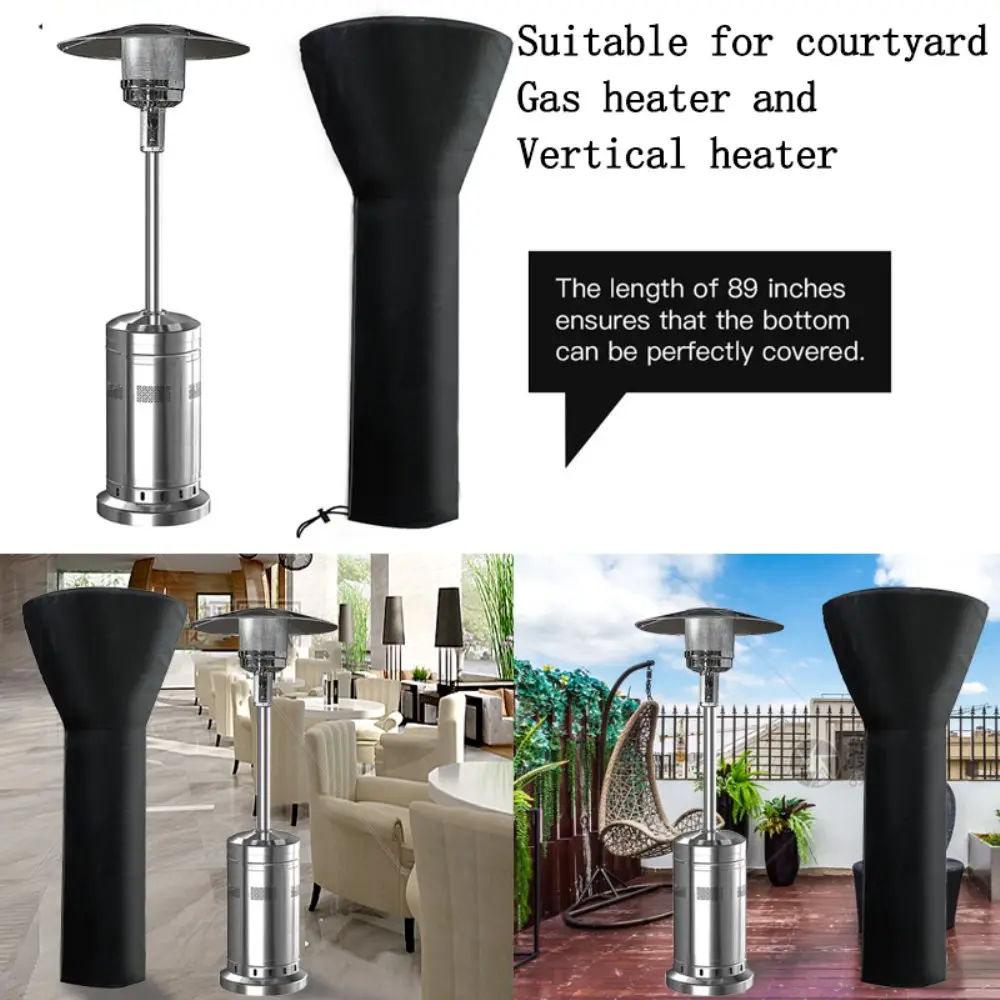 Garden Heater Cover Waterproof UV Resistant Tear Outdoor Furniture Protector with Zipper Windproof Dustproof |