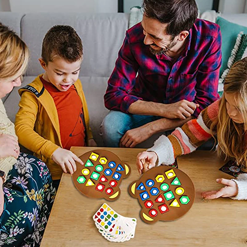 

DIY Children Geometric Shape Color Matching 3D Puzzle Baby Montessori Learning Educational Interactive Battle Game Toys For Kids