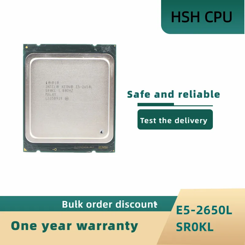 

Intel Xeon E5-2650L E5 2650L 1.8G/20M/8G/s SR0KL 70W LGA 2011 CPU Processor 8-Core (working 100% Free Shipping)