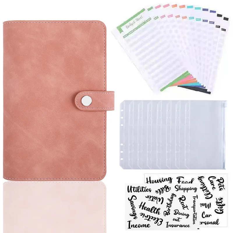 

Budget Planner A6 2023 Weekly Daily Notebook with Cash Envelope Refill Stickers 6 Holes Binder Savings Money Organizer Wallet