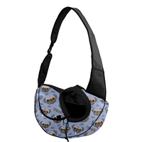 pug design reusable pet carrier tote bag outdoor durable dog accessories supplies fashion safety cat single sling handbag
