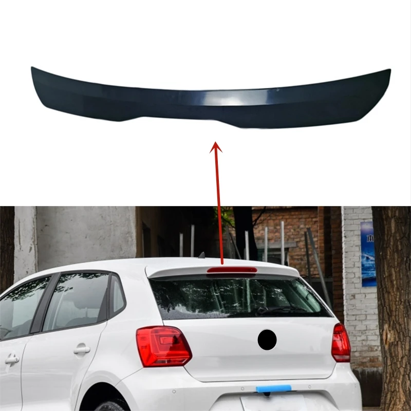

Подходит для Volkswagen Polo 2011-2019, универсальный спойлер на крышу хэтчбека в заводском стиле, спортивные аксессуары для заднего крыла, комплект ку...