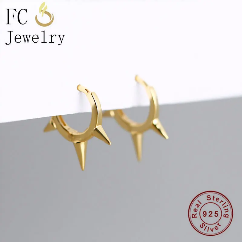 FC ювелирные изделия 925 пробы серебряные панк рок золотые заклепки Pleain серьги пирсинг кольцо для женщин Girfriend Brinco 2020 Новинка