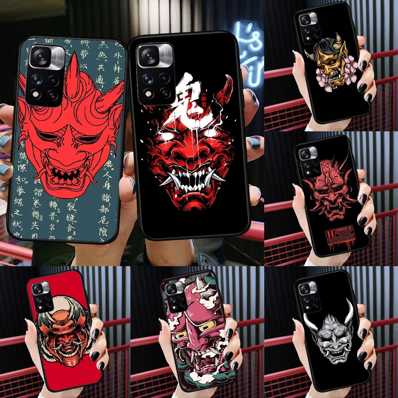 Чехол Hannya Demon Oni для Xiaomi Redmi Note 13 12 11 9 10 14 Pro 9S 10S 11S 12S 14C 10C 12C 13C Cover