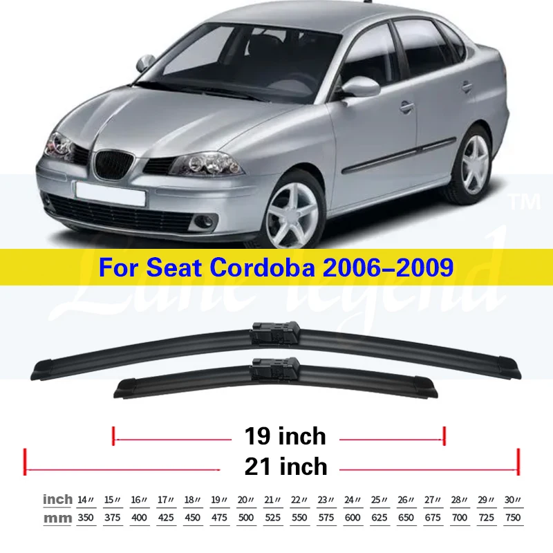 Щетки стеклоочистителя передние 2 шт. для Seat Cordoba 2006-2009 21 + 19 дюймов аксессуары
