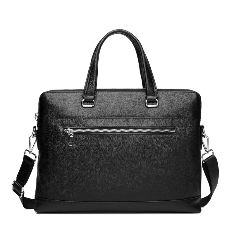 Men's Business Briefcase Genuine Leather Fashion Men Messenger Bags Handbag Single Shoulder Crossbody Laptop Bag Carteras Hombre