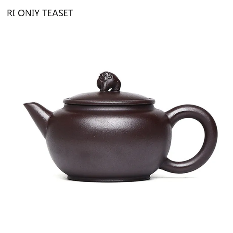 

160ml Yixing Boutique Purple Clay Teapots Raw Ore Zhu Mud Handmade Tea Pot Home Beauty Kettle Chinese Zisha Tea Set Supplies