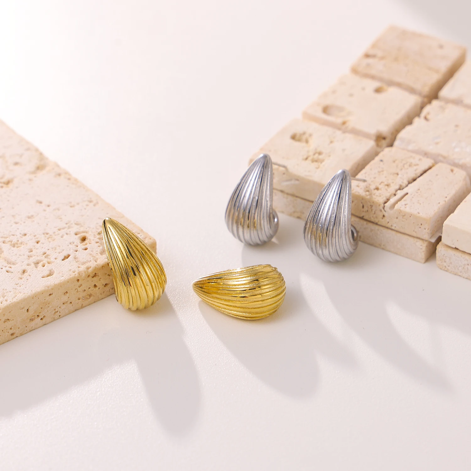 Модные Позолоченные серьги-гвоздики carliдана 18 карат в форме капли воды ювелирные