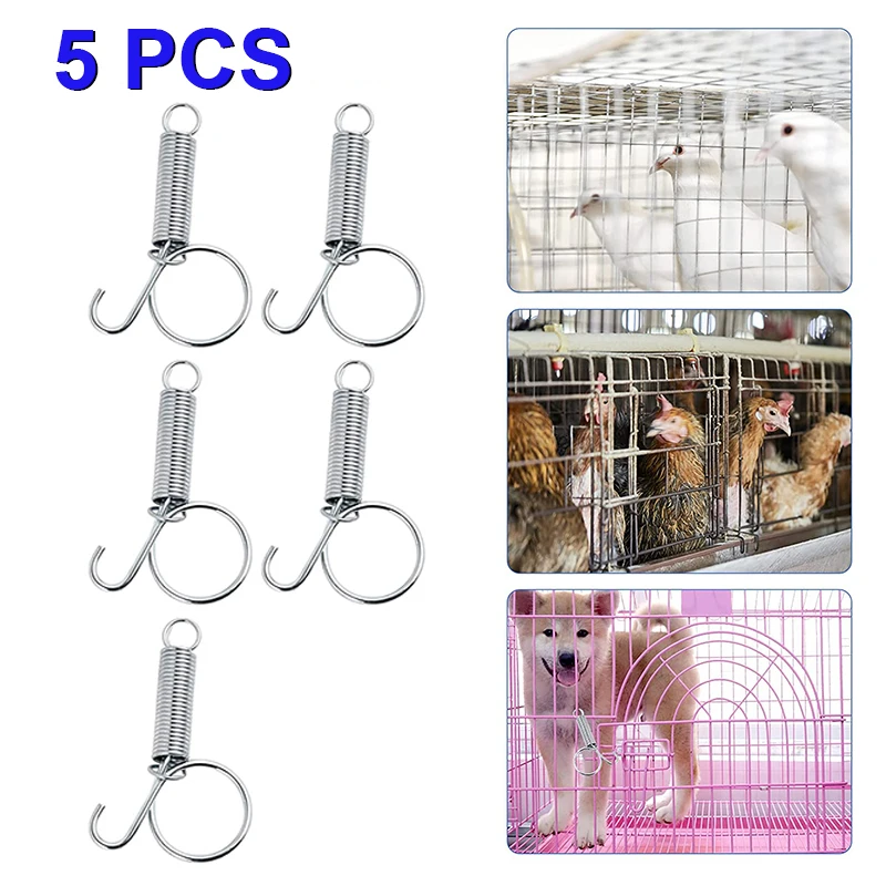 

5 шт., пружинный крючок для цыплят, перепелов, кроликов