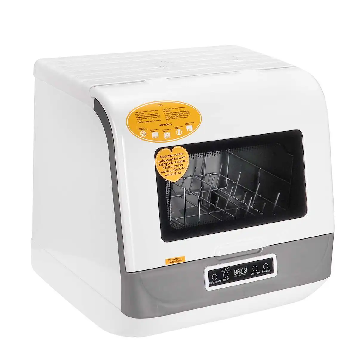 

1200W Mini Electric Ultrasonic Dishwasher Kitchen Benchtop Free-Installation Dish Washers High Temperature Sterilization Machine