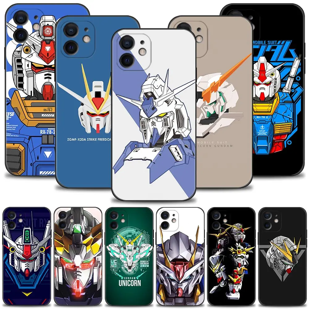 

Gundam Robot Silicone Case For Apple iPhone 13 12 11 Pro Max Mini XS Max XR X 7 8 6 6S Plus 5 5S SE 2020 Phone Cover