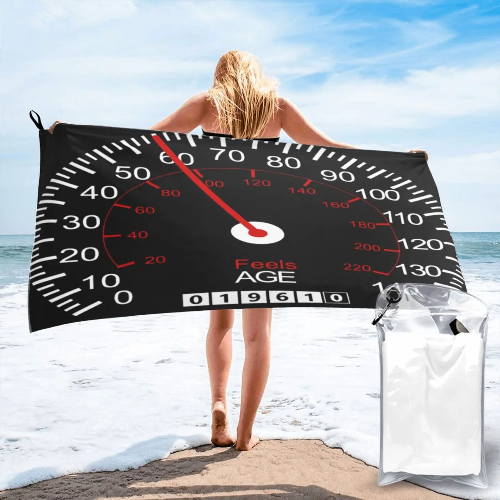 

Speedometer 1961 60Th Birthday Towel Bath Towel Spa Microfiber Towel Bath And Shower Microfiber Towel Large Beach Towels Sauna
