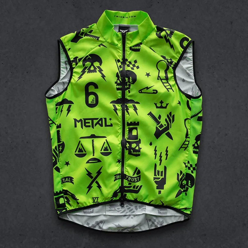 Twin Six 6 Велоспортивный жилет для мужчин без рукавов, ветрозащитный, водоотталкивающий, легкий, дышащий, с сетчатым верхом, для велосипеда Ciclismo.