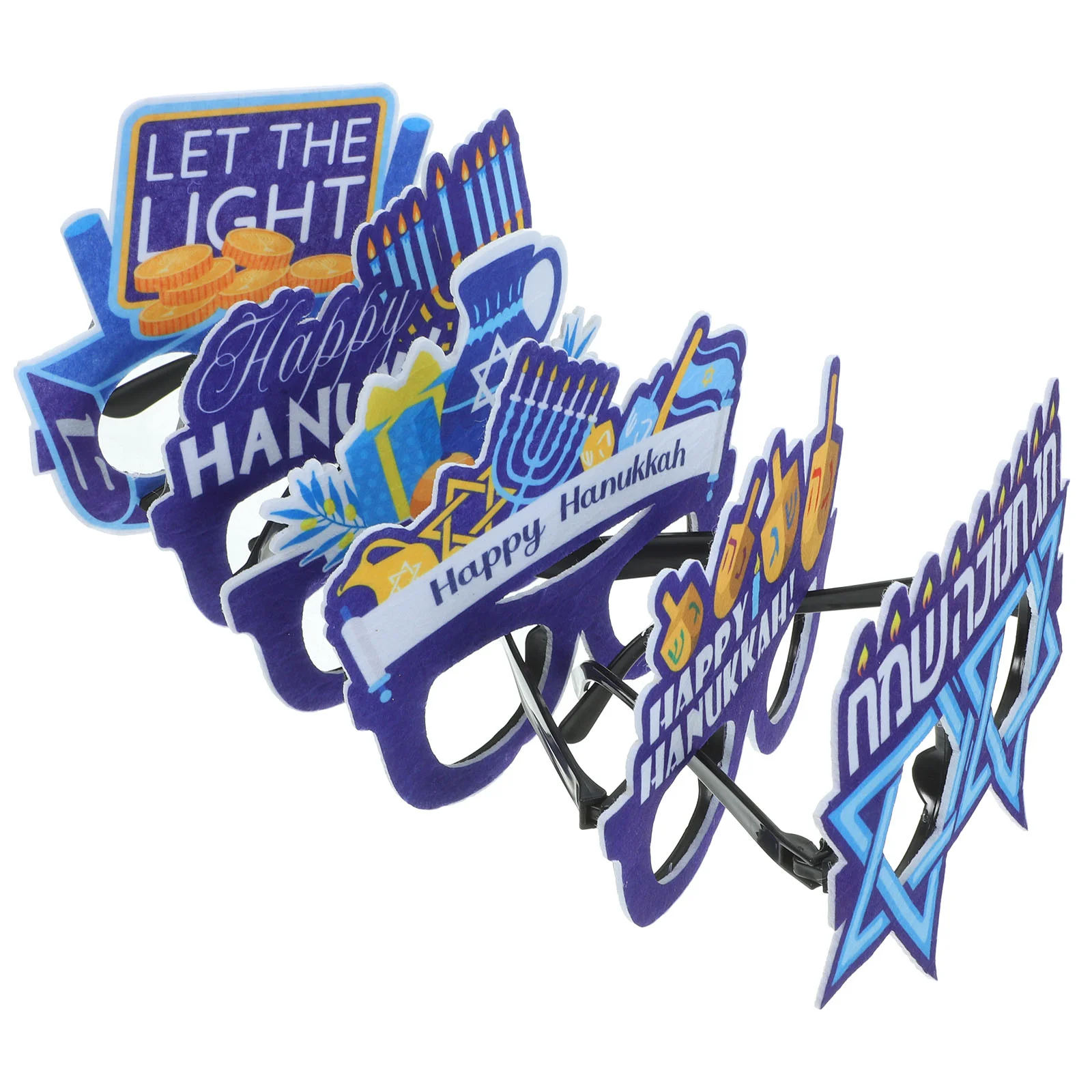 6 шт. очки для Хануки реквизит фотобудки украшения тематические пластиковый фетр