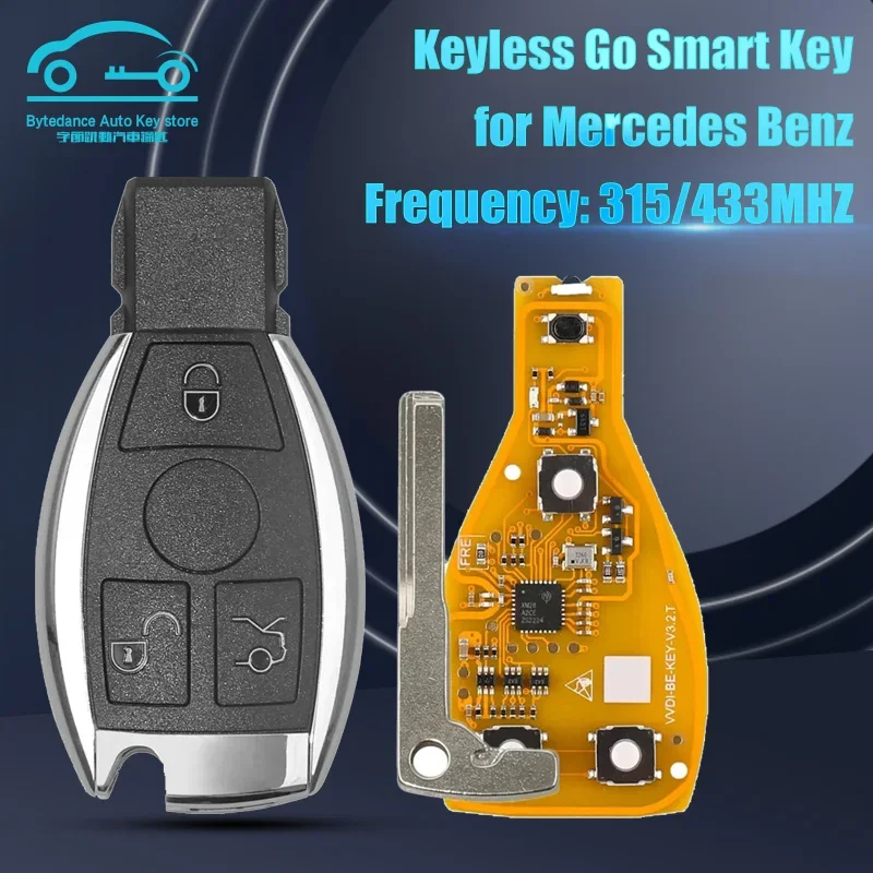 

Remote Smart Key Fob VVDI BE Key 315/434mhz BGA V3.2 PCB for Mercedes Benz W203 W204 W205 W210 W211 W212 W221 W222 BGA NEC Shell