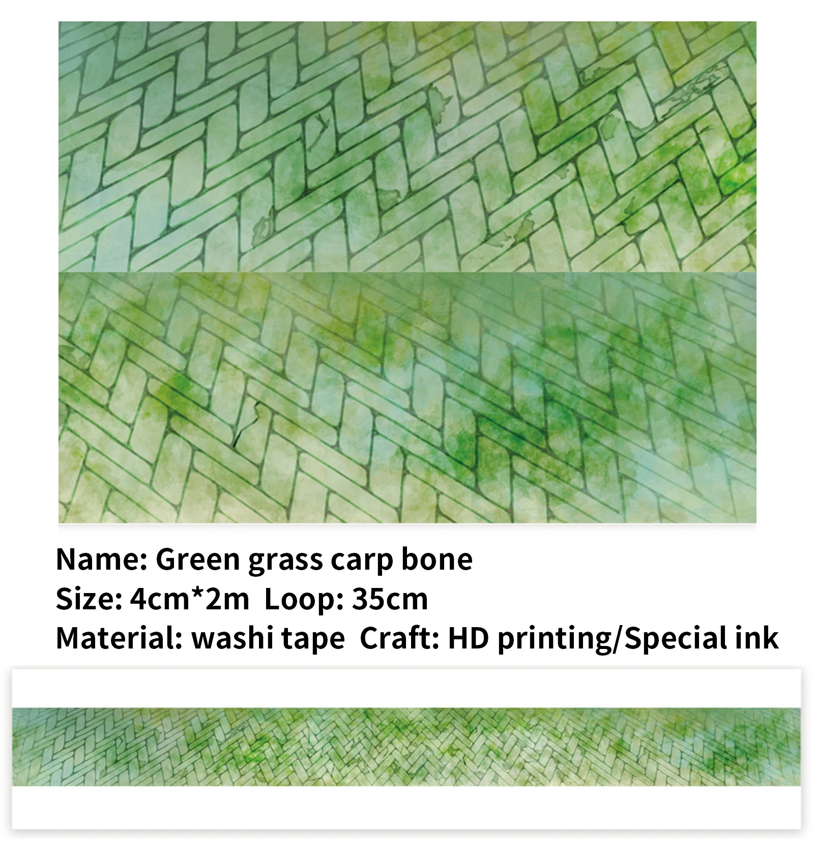 

40 мм * 200 см винтажная напольная настенная плитка, растительный камень, пейзаж, лента Васи, креативный материал для журнала «сделай сам», канцелярские принадлежности для коллажа