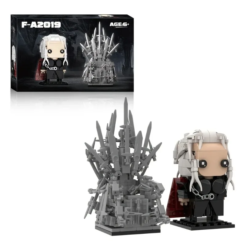 Фото Ice Fire Iron King Тронный строительный блок Модель ТВ-серии Периферийные женские свинцовые кирпичи в сборе Игрушка в подарок для любителей электроэнергии с коробкой №1