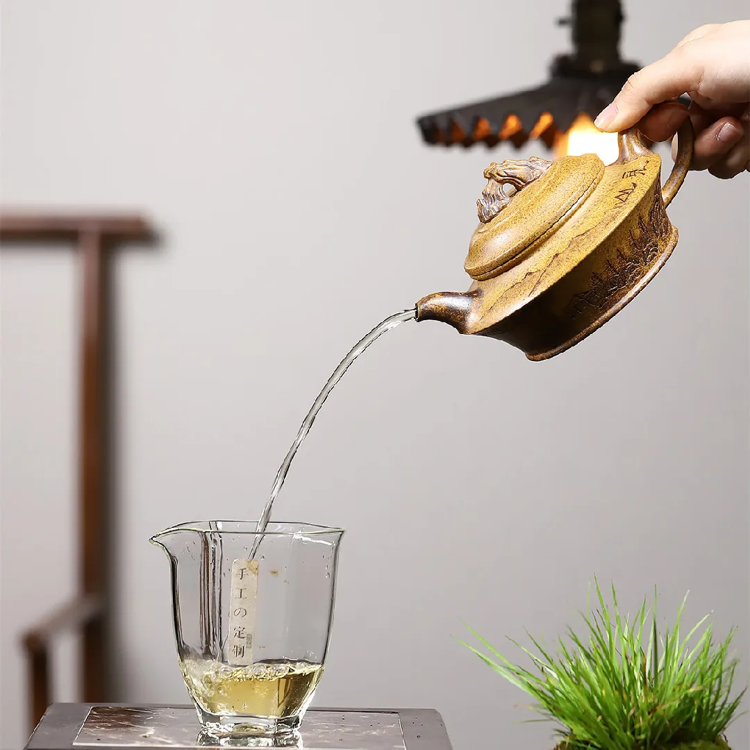 Высокое качество Guanshan Flat Исин фиолетовый глиняный чайник руда температурный