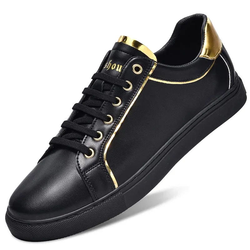 Весенне-осенняя мужская кожаная повседневная обувь мужские белые черные туфли