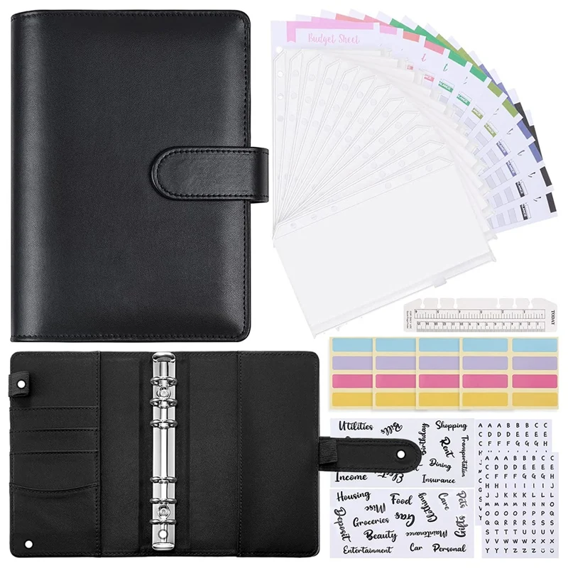 

Cash Envelopes For Budgeting,34Pcs A6 Budget Binder Wallet With Cash Envelopes, A6 Binder For Saving Envelopes