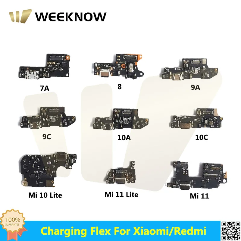Новая зарядная док-станция USB для Redmi 7A, 8, 9A, 9C, 10A, 10C, зарядный порт, док-разъем, гибкий кабель для Xiaomi Mi 10 Lite, Mi 11 Lite, Mi 11