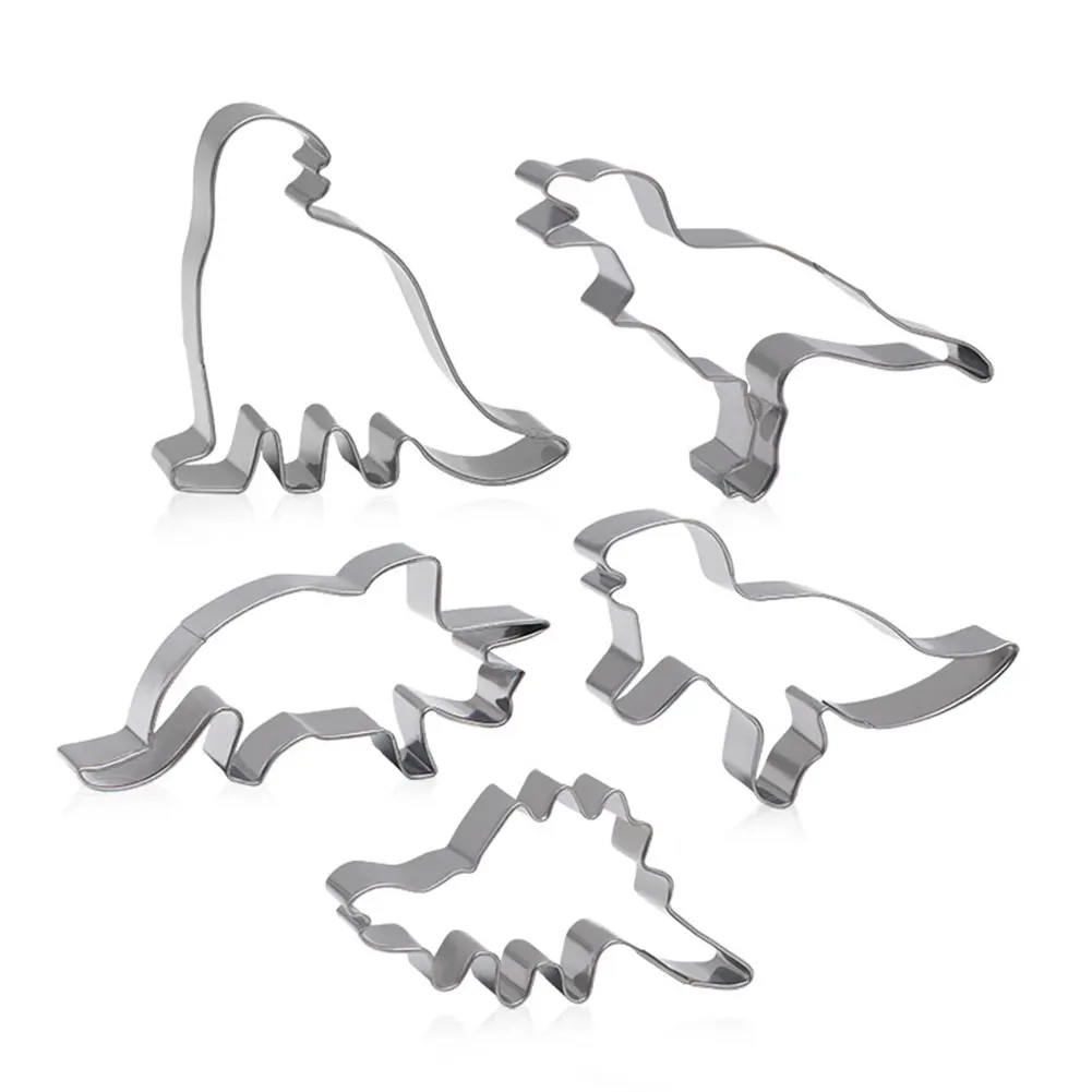 

5 шт., антипригарный пресс в форме динозавра из нержавеющей стали