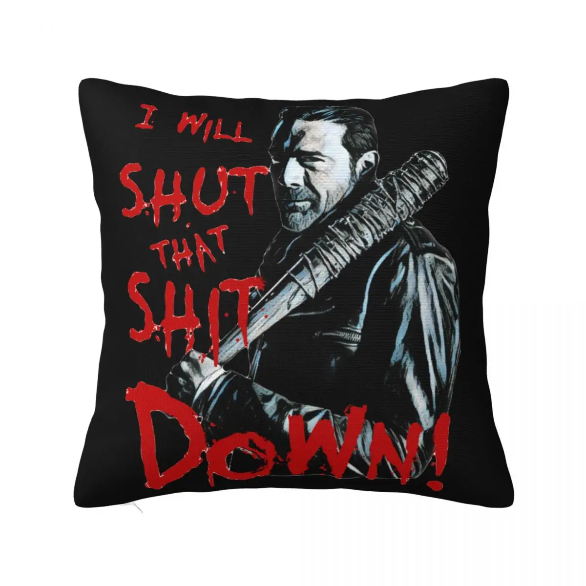 

Negan The Walking Dead Pillowcase Printing Cushion Cover Decor Zombie Horror Throw Pillow Case Cover Home Dropshipping 45X45cm