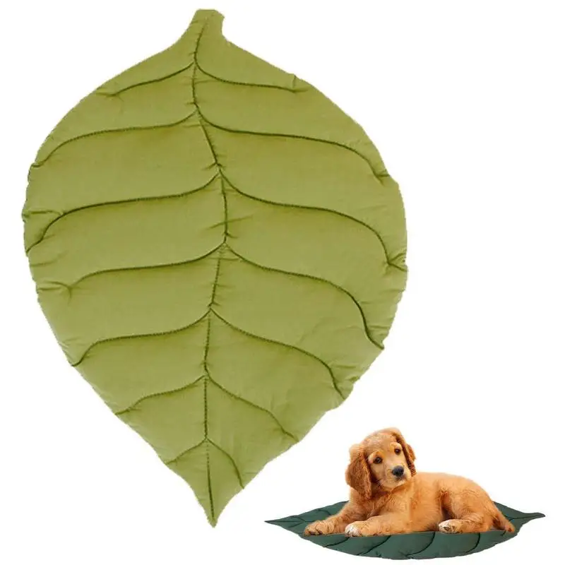 

Leaf Shape Dog Mat Cotton Cozy Calming Blankets For Pets Dog Bed Thick And Padded Cat Bed Leaf-shaped Bite-resistant Ginkgo