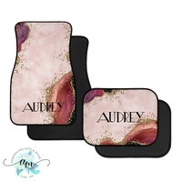 personalized car mats pink and gold agate car mats car and auto accessories suv and truck floor mats gifts for her