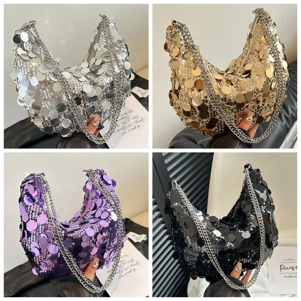 Блестящий вечерний клатч блестящая большая вместительная сумка через плечо с