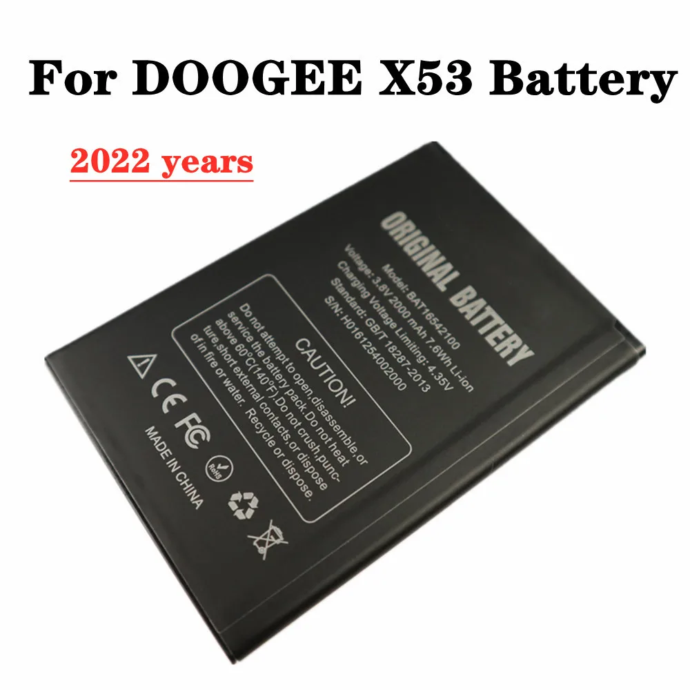 

2022 years High Quality Battery For DOOGEE X53 Mobile Phone Battery BAT18532200 2200mAh High quality Replacement Batteries